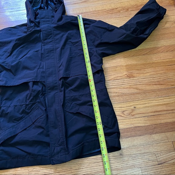 Eddie Bauer Small Gore-Tex Hooded Rain Coat Black Waterproof Light Vented - Picture 8 of 9